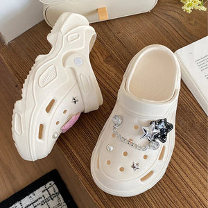Kawaii Star Chunky Platform Clogs-Kawaii Dream