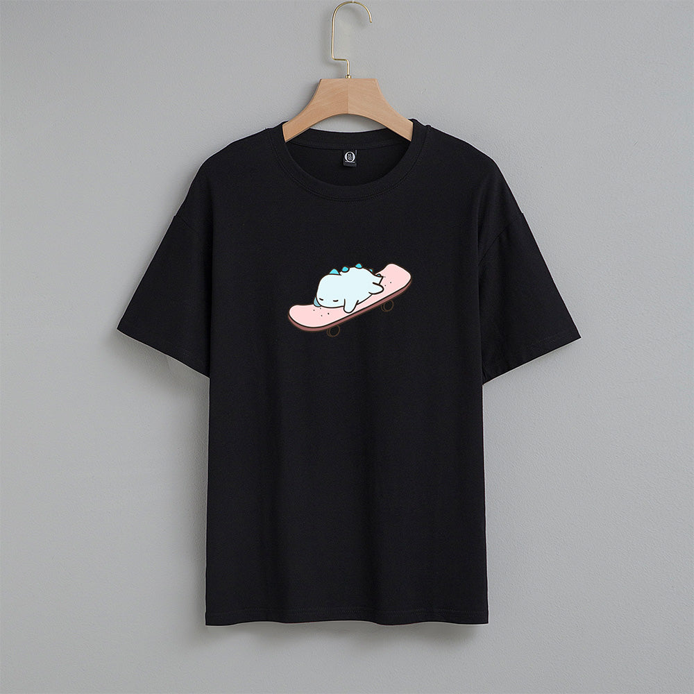 Kawaii Tato Sleep Skateboarding Unisex Tee-Kawaii Dream