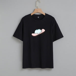 Kawaii Tato Sleep Skateboarding Unisex Tee-Kawaii Dream