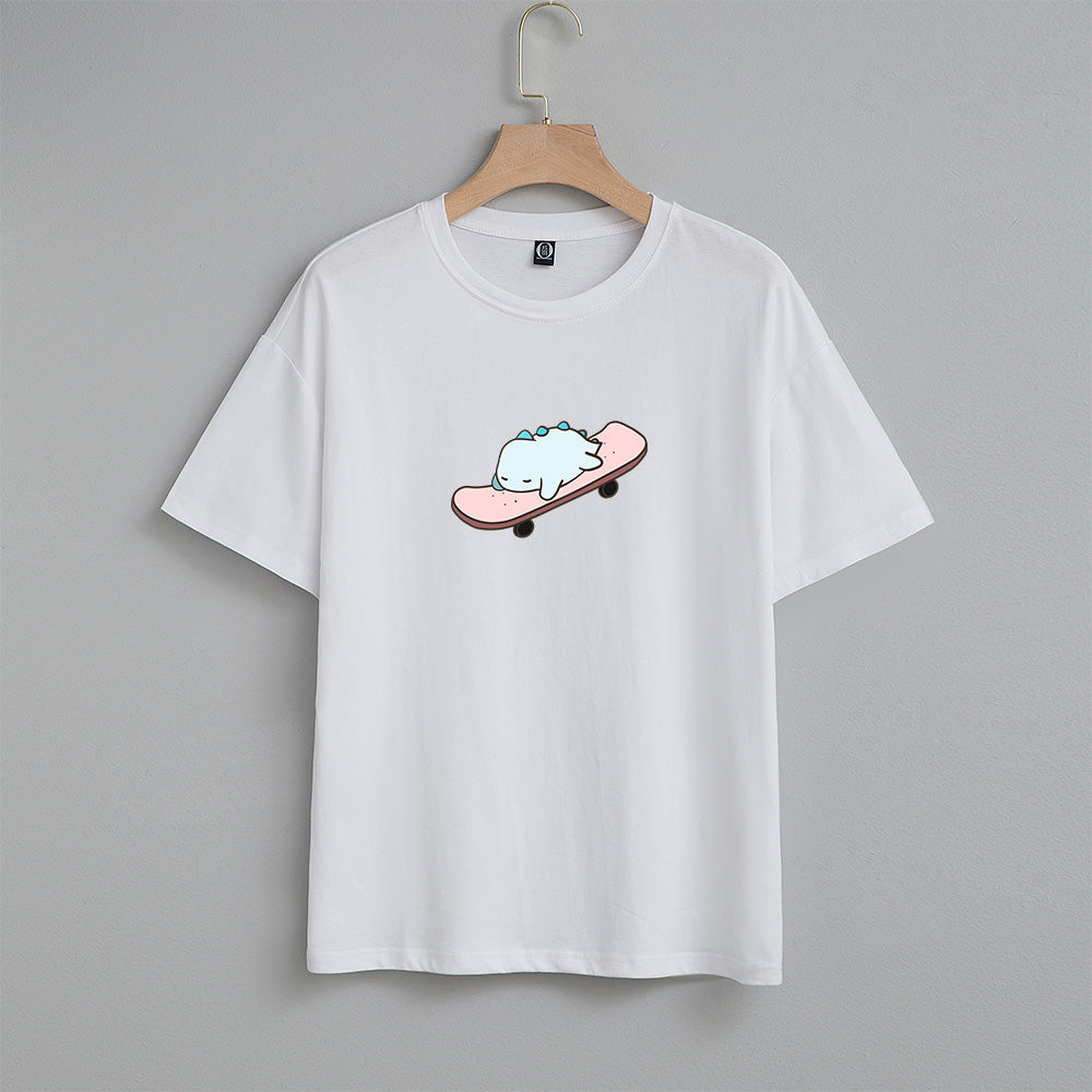 Kawaii Tato Sleep Skateboarding Unisex Tee-Kawaii Dream