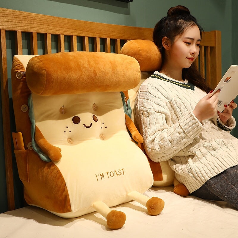 Kawaii Toasted Bread Back Support Plushie-Kawaii Dream