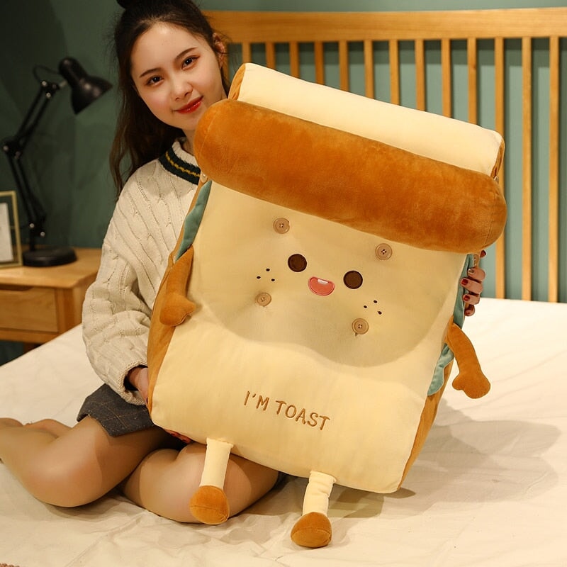Kawaii Toasted Bread Back Support Plushie-Kawaii Dream
