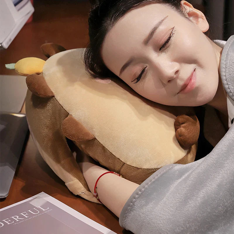 Kawaii Triangle Capybara Plush Pillows With Blanket-Kawaii Dream