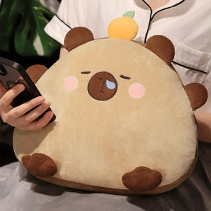 Kawaii Triangle Capybara Plush Pillows With Blanket-Kawaii Dream