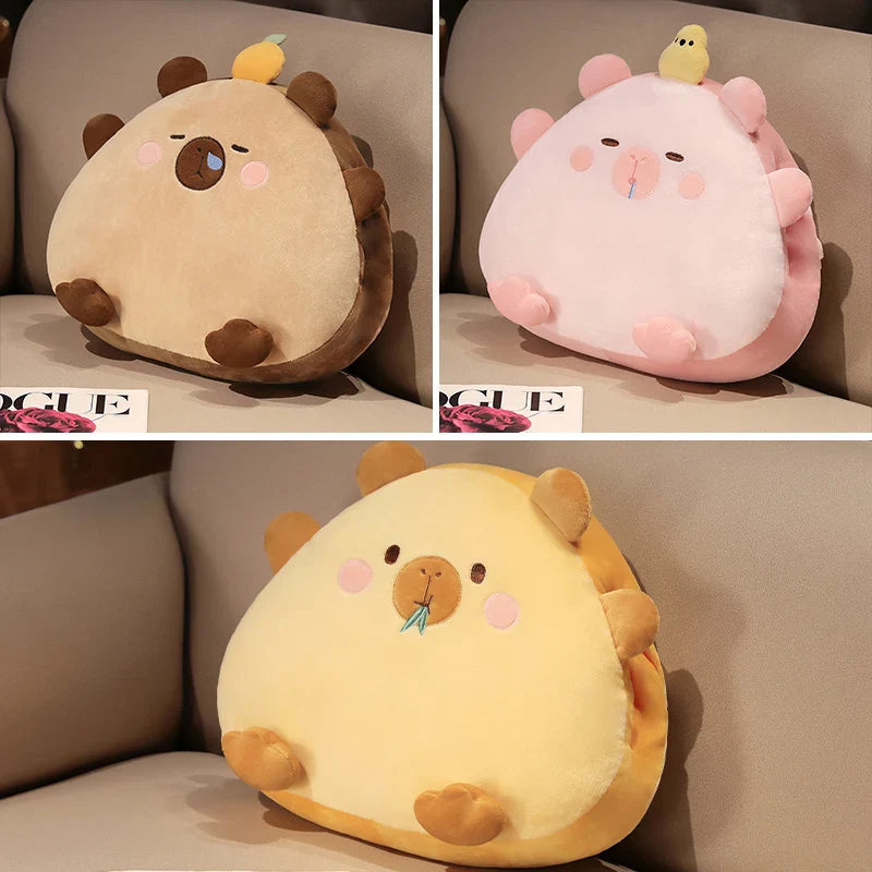 Kawaii Triangle Capybara Plush Pillows With Blanket-Kawaii Dream