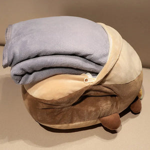 Kawaii Triangle Capybara Plush Pillows With Blanket-Kawaii Dream