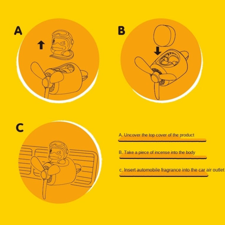 Kawaii Winking B-Duck Pilot Car Air Refresher Perfume Accessories-Kawaii Dream