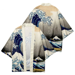 Kimono Japanese Great Wave and Mighty Koi-Kawaii Dream