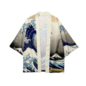 Kimono Japanese Great Wave and Mighty Koi-Kawaii Dream
