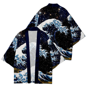 Kimono Japanese Great Wave and Mighty Koi-Kawaii Dream