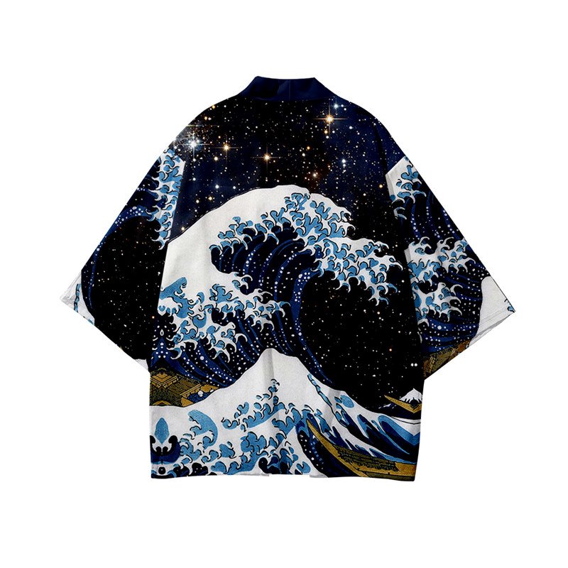Kimono Japanese Great Wave and Mighty Koi-Kawaii Dream