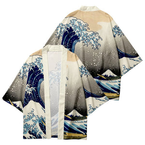 Kimono Japanese Great Wave and Mighty Koi-Kawaii Dream