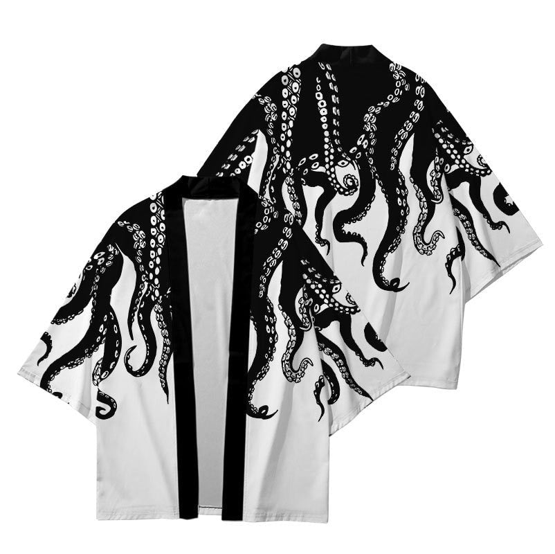 Kimono Japanese Octopus Prints-Kawaii Dream