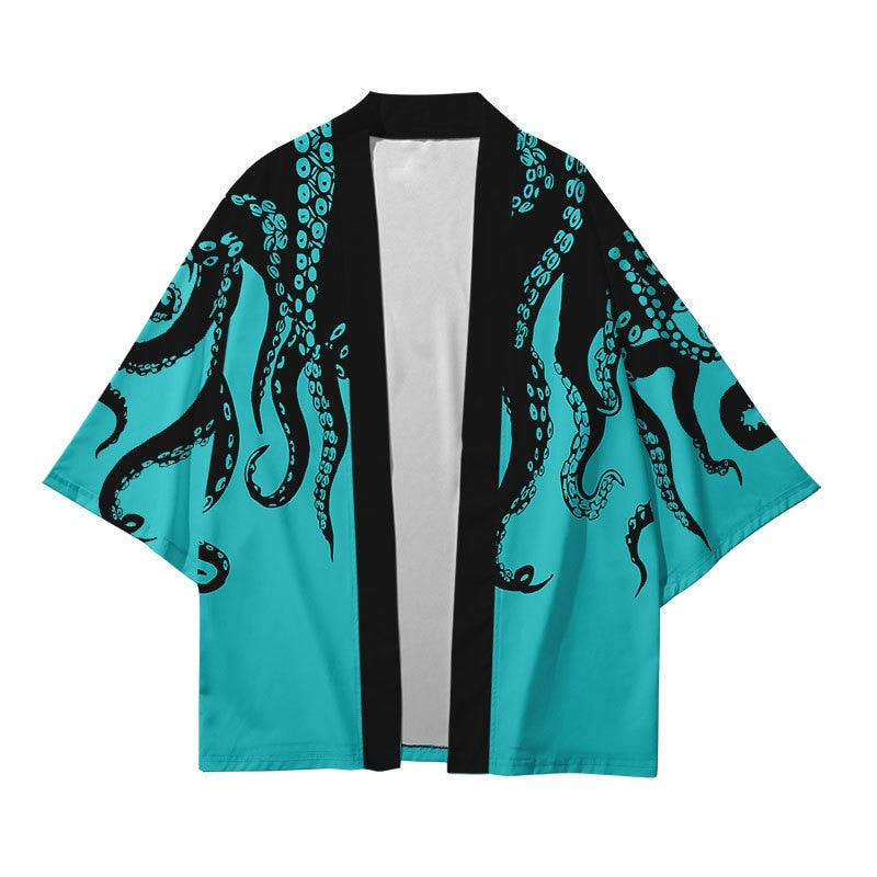 Kimono Japanese Octopus Prints-Kawaii Dream