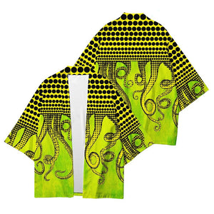Kimono Japanese Octopus Prints-Kawaii Dream