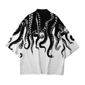 Kimono Japanese Octopus Prints-Kawaii Dream