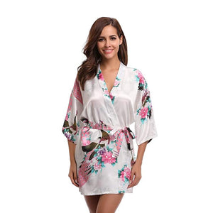 Kimono Short Robe Magnificent Peacock 2nd Collection-Kawaii Dream