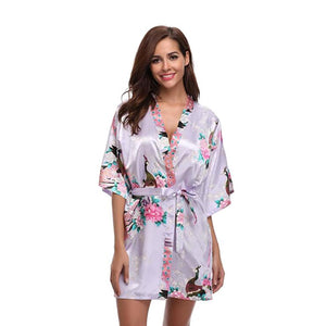 Kimono Short Robe Magnificent Peacock 2nd Collection-Kawaii Dream