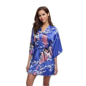 Kimono Short Robe Magnificent Peacock 2nd Collection-Kawaii Dream