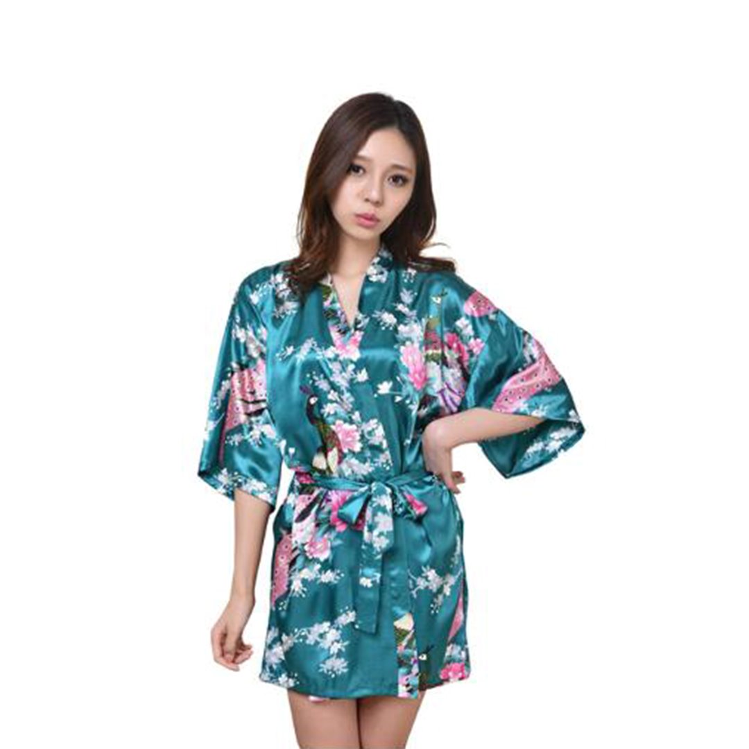 Kimono Short Robe Magnificent Peacock 2nd Collection-Kawaii Dream