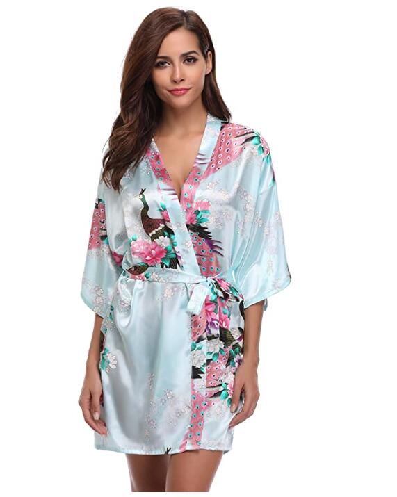 Kimono Short Robe Magnificent Peacock-Kawaii Dream