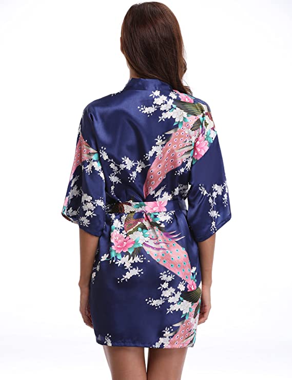 Kimono Short Robe Magnificent Peacock-Kawaii Dream
