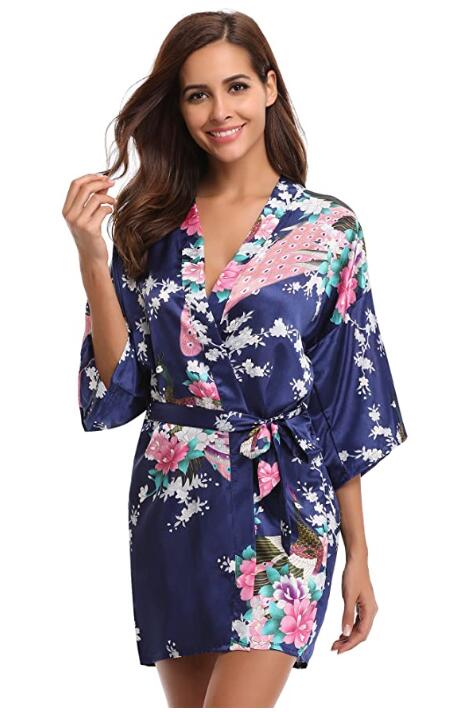 Kimono Short Robe Magnificent Peacock-Kawaii Dream