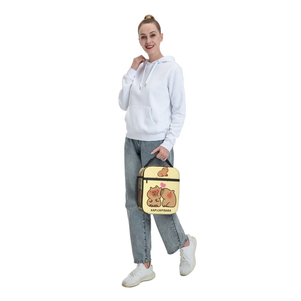Kissing Capybaras Lunch Bag-Kawaii Dream