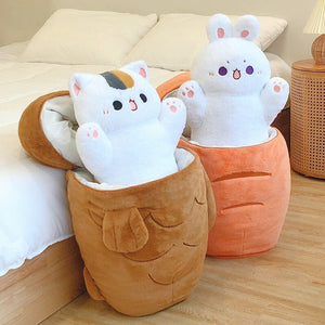 Large Kawaii Taiyaki Bone Carrot Animal Plushie Collection-Kawaii Dream