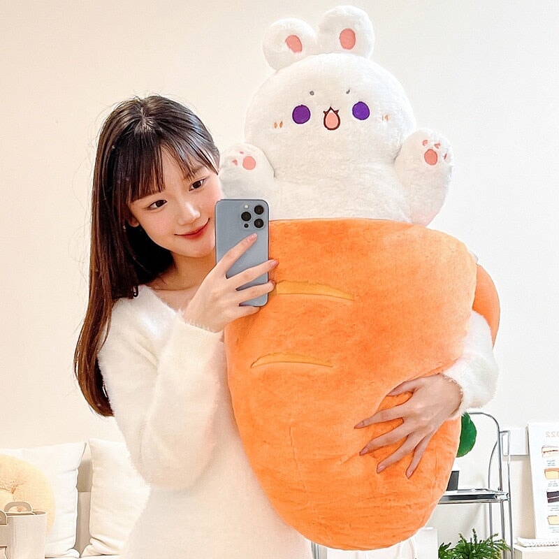 Large Kawaii Taiyaki Bone Carrot Animal Plushie Collection-Kawaii Dream