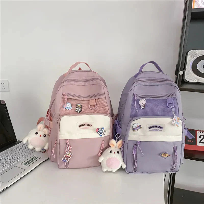 Large Kawaii Two-tone Backpack-Kawaii Dream