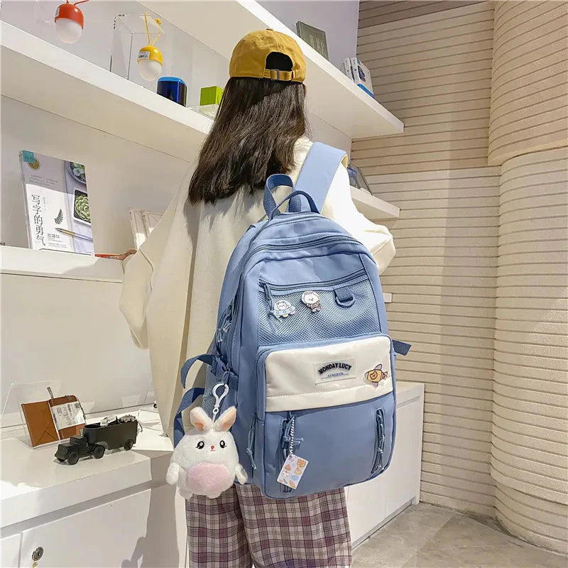 Large Kawaii Two-tone Backpack-Kawaii Dream