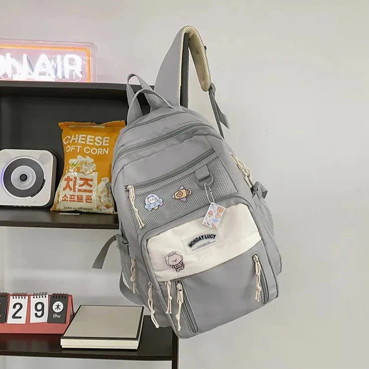 Large Kawaii Two-tone Backpack-Kawaii Dream