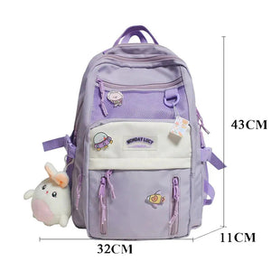 Large Kawaii Two-tone Backpack-Kawaii Dream