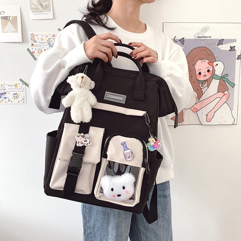 Large Pastel Waterproof Backpack Handbag-Kawaii Dream