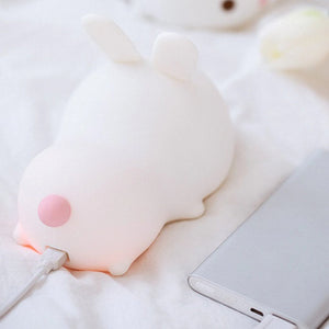 Laying Cat & Bunny LED Night Light-Kawaii Dream