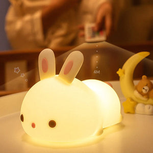 Laying Cat & Bunny LED Night Light-Kawaii Dream
