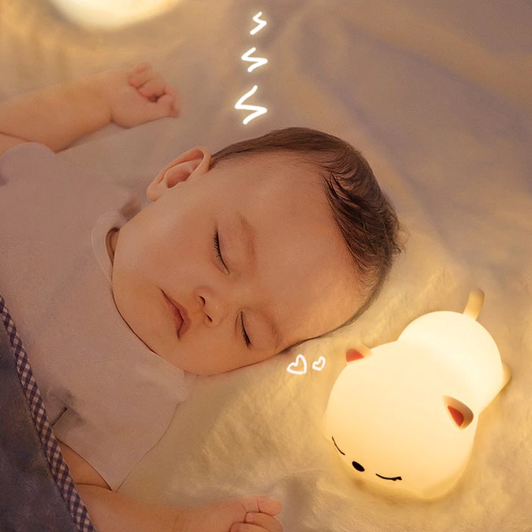 Laying Cat & Bunny LED Night Light-Kawaii Dream