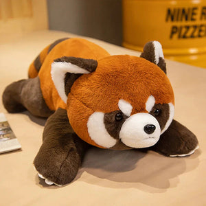 Laying Fluffy Red Panda Lifelike Plushie-Kawaii Dream