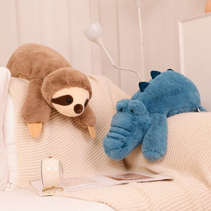 Laying Sloth and Fox Raccoon Crocodile Plushie Friends-Kawaii Dream