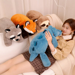 Laying Sloth and Fox Raccoon Crocodile Plushie Friends-Kawaii Dream