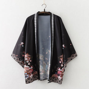 Legendary Japanese Royal Samurai Print Kimono-Kawaii Dream