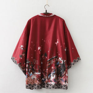 Legendary Japanese Royal Samurai Print Kimono-Kawaii Dream