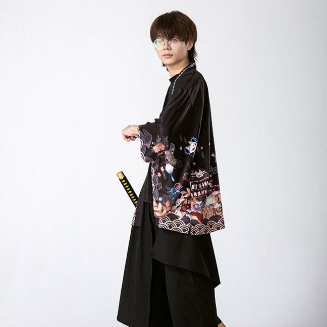 Legendary Japanese Royal Samurai Print Kimono-Kawaii Dream