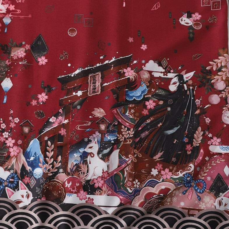 Legendary Japanese Royal Samurai Print Kimono-Kawaii Dream