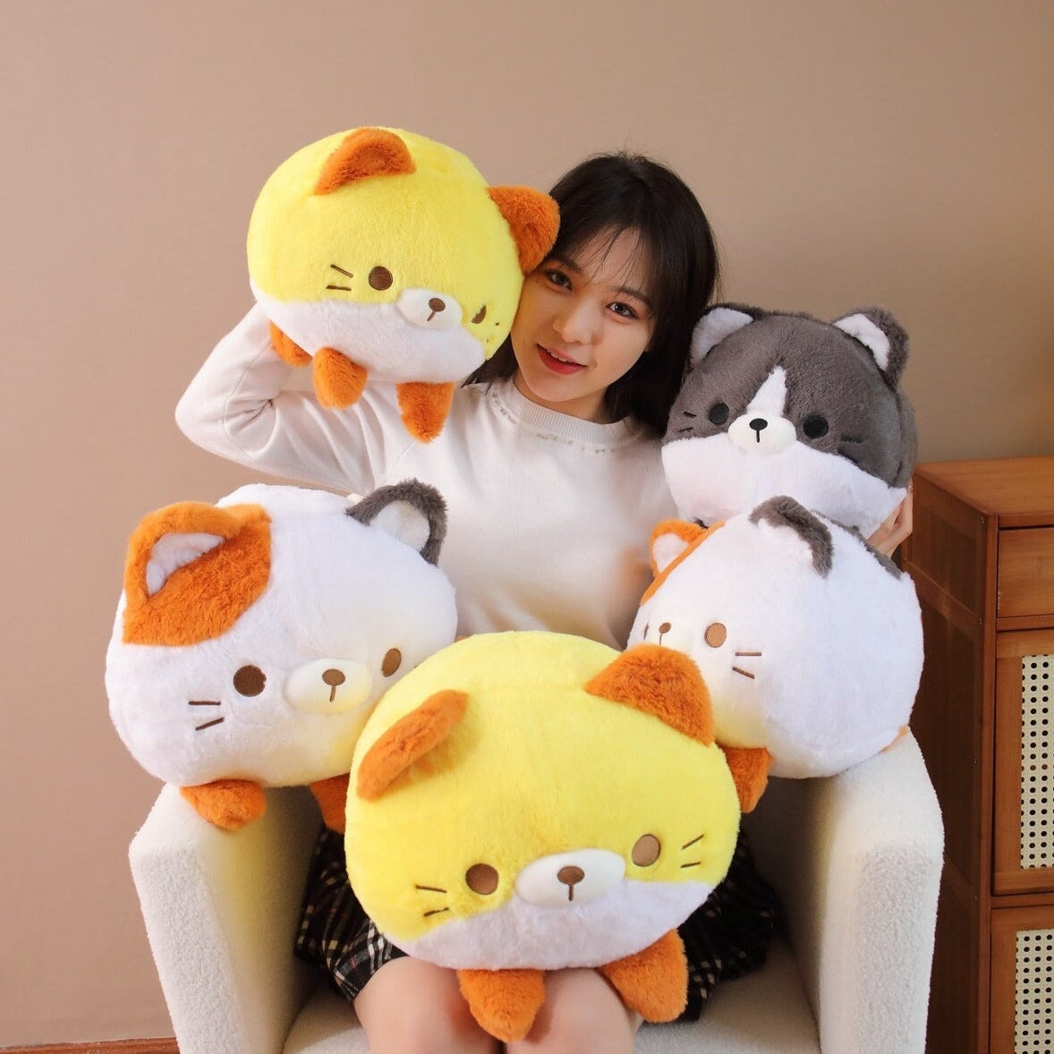 Leo, Binx and Lola the Fluffy Cat Plushies-Kawaii Dream
