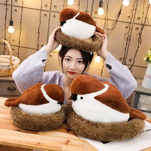 Lifelike Sparrow Family Plush-Kawaii Dream