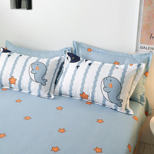 Light & Dark Whale Print Bedding Set-Kawaii Dream