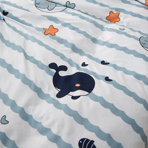 Light & Dark Whale Print Bedding Set-Kawaii Dream