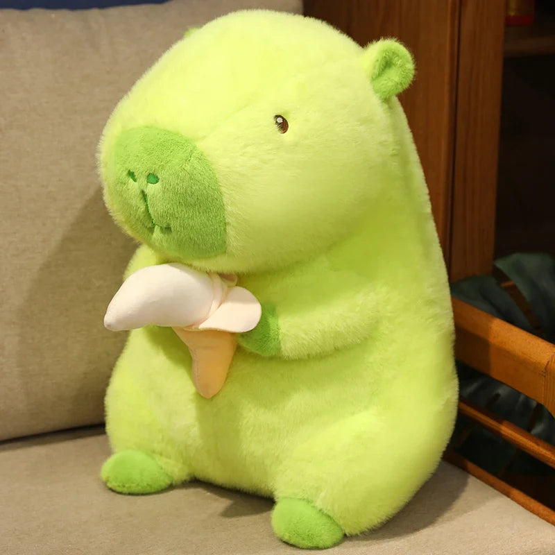 Lime Green Capybara Banana Plush-Kawaii Dream